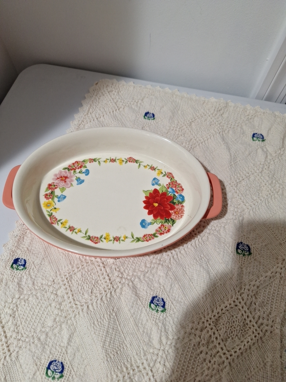 The Pioneer Woman Coral Ceramic Serving Platter - Picture 4 of 4